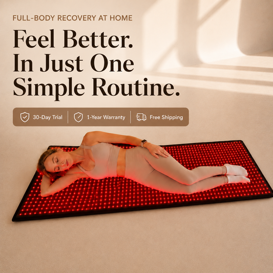 NiceBeam Laser+ full body red light therapy mat for at-home whole-body red light treatment