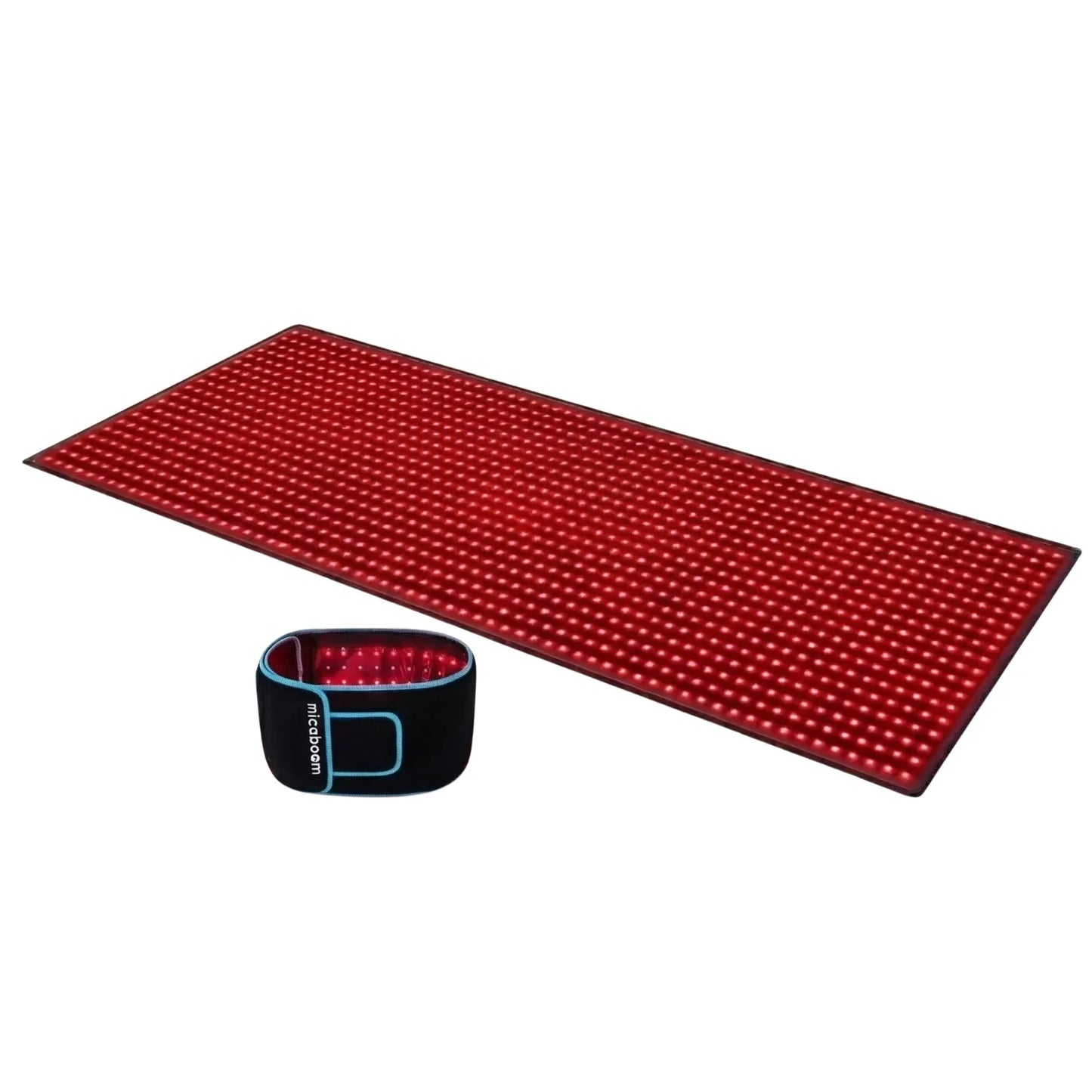 Red light therapy mat and LED belt for wellness and pain relief