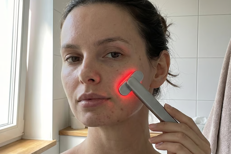 How to Use Red Light Therapy Wand on Face？