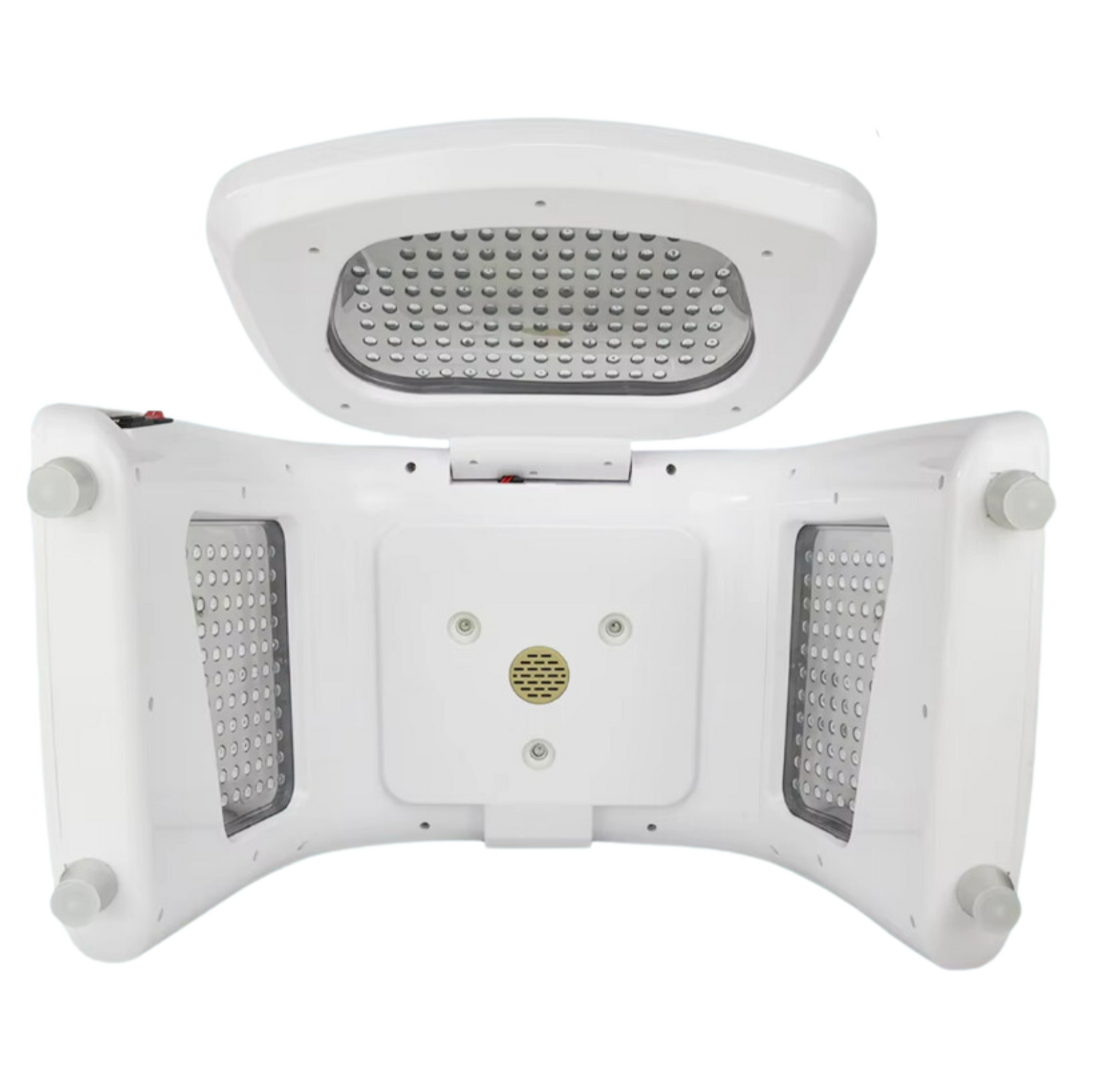 Back view of the 7-in-1 Light Therapy Lamp showing the integrated laser technology and ventilation system