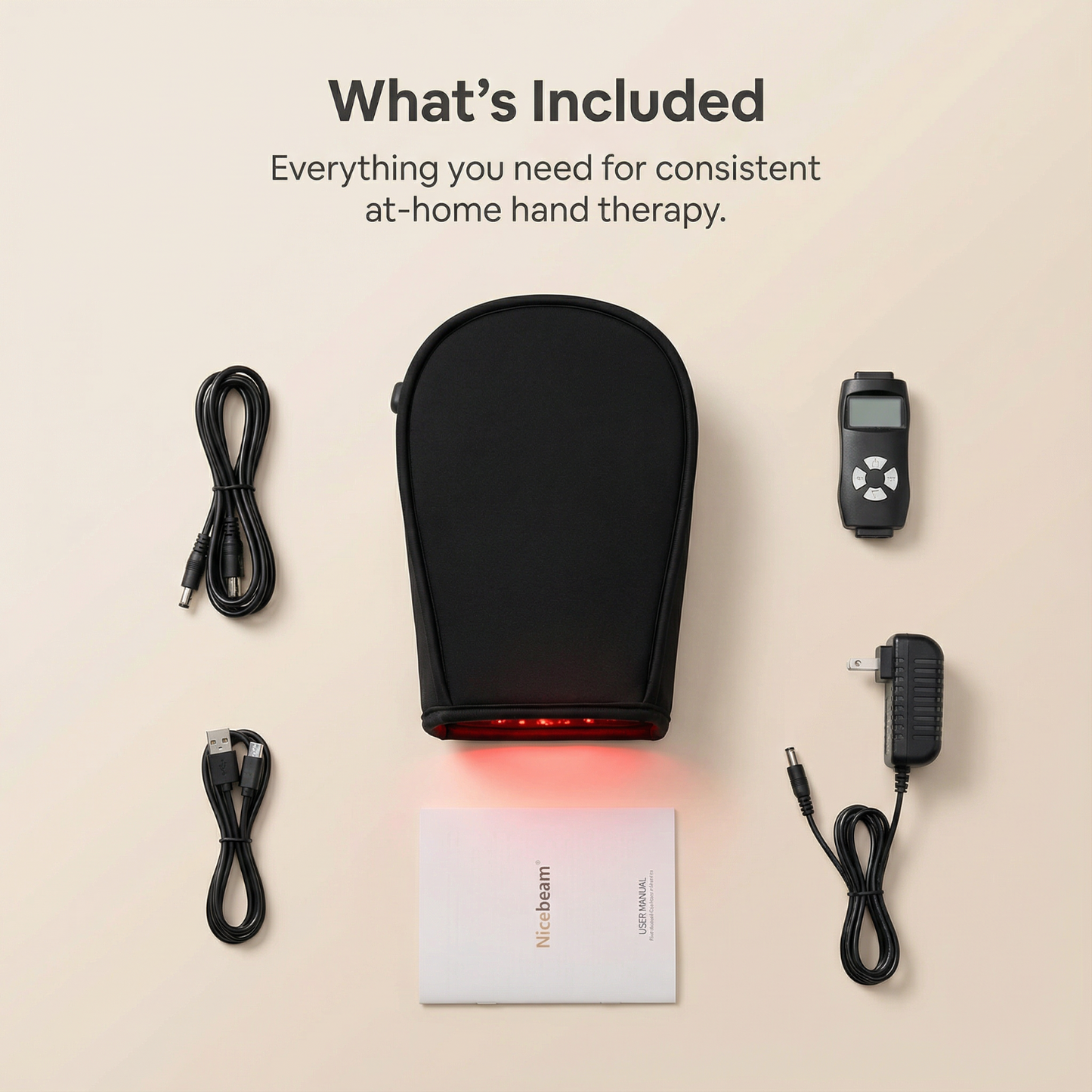 Nicebeam Red Light Therapy Hand Gloves