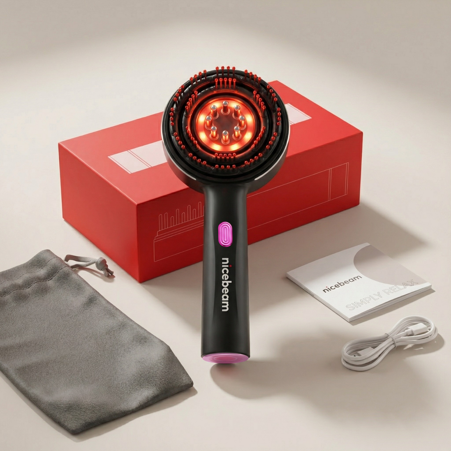 Nicebeam 3-in-1 Scalp Massager with Red Light Therapy for Hair Growth & Scalp Health