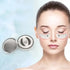 Model using Redlight Blinking Eye Pods under eyes for reducing dark circles and puffiness