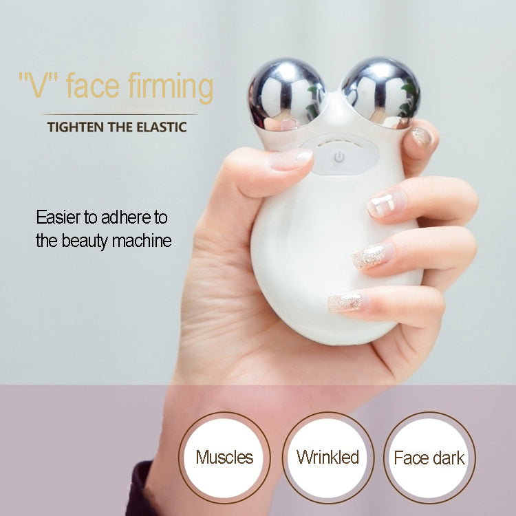 Handheld V face firming microcurrent device, designed for muscle stimulation, wrinkle reduction, and improving facial elasticity.