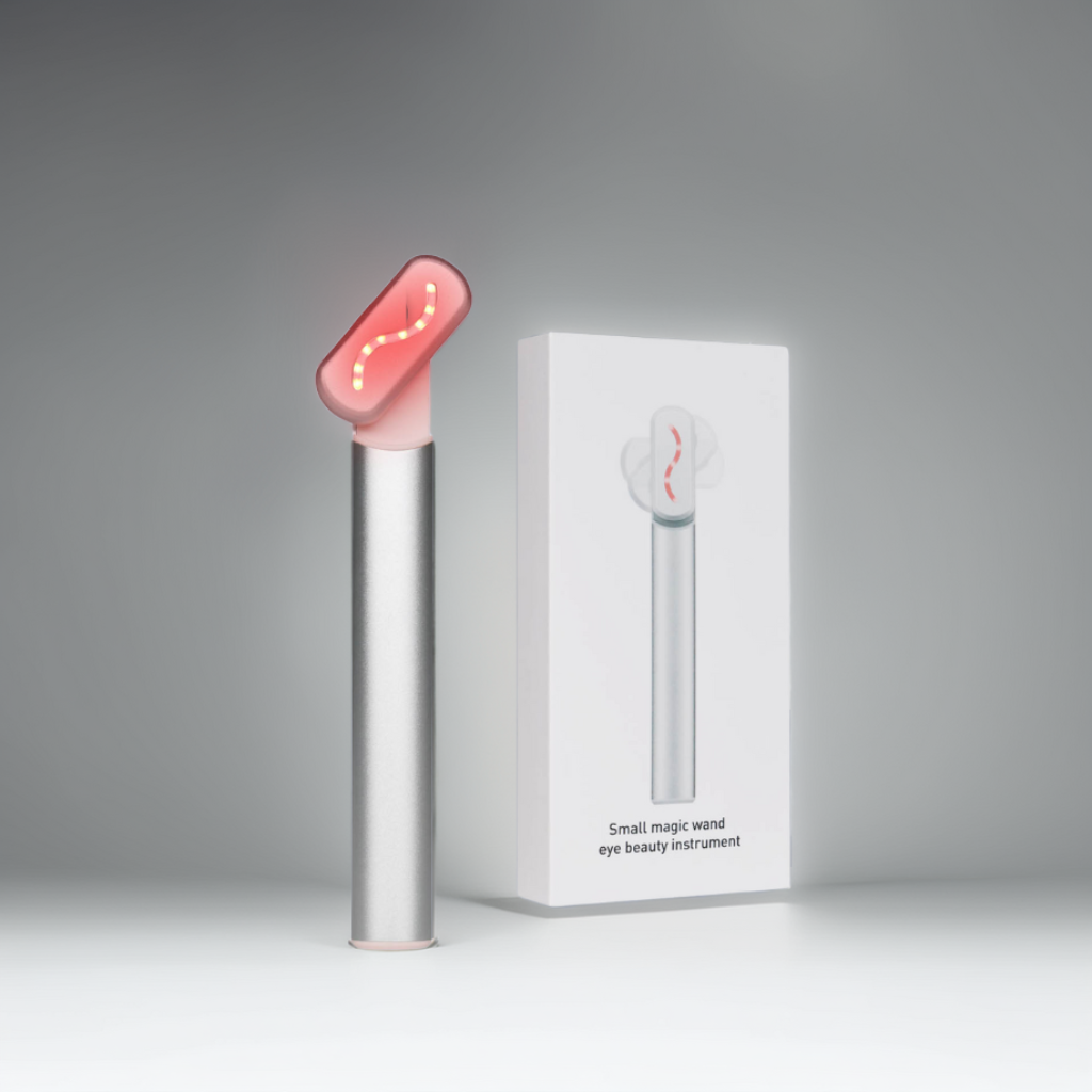 RLB 4-in-1 Red Light Therapy Skincare Wand - Silver