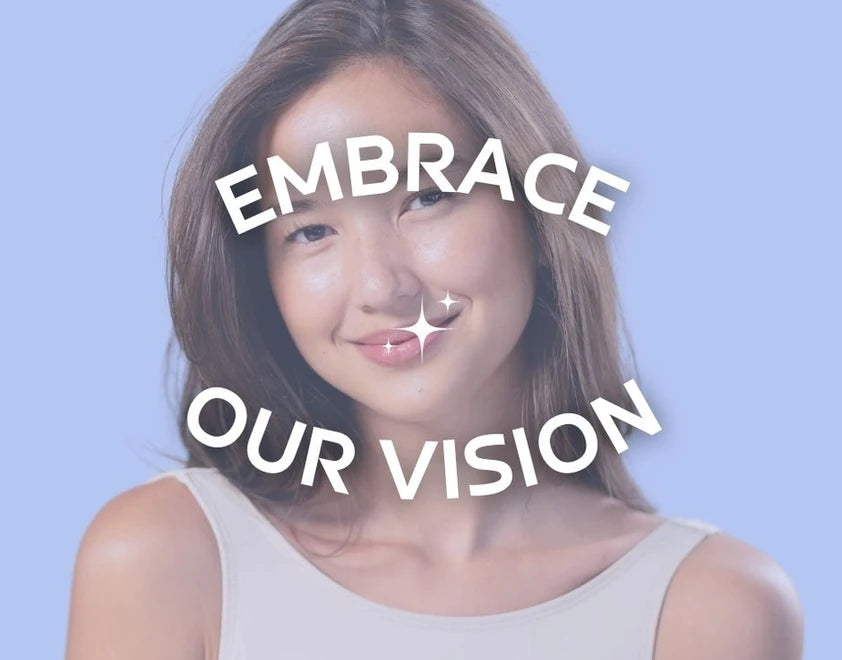 Close-up view of a person embracing a vision, representing inspiration and motivation to achieve shared goals and company values.