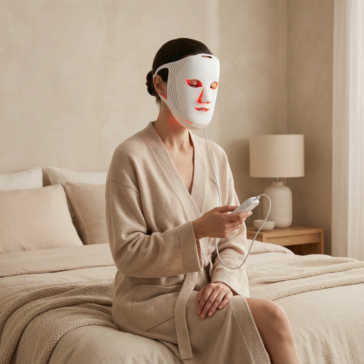 1. Nicebeam LED Red Light Therapy Face Mask