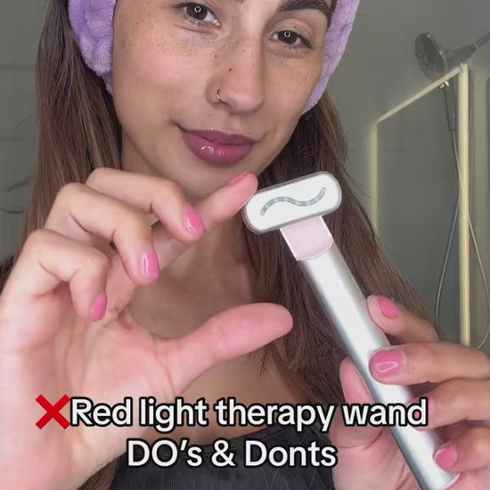 RLB 4-in-1 Red Light Therapy Skincare Wand - Silver