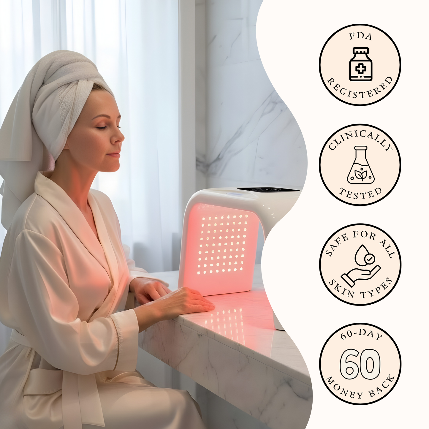 Nicebeam LED Light Therapy Time Machine for Face & Full Body