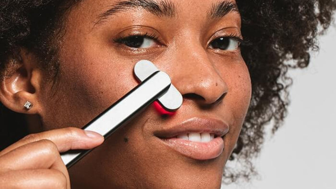Nicebeam 4-in-1 Red Light Therapy Skincare Wand - Silver